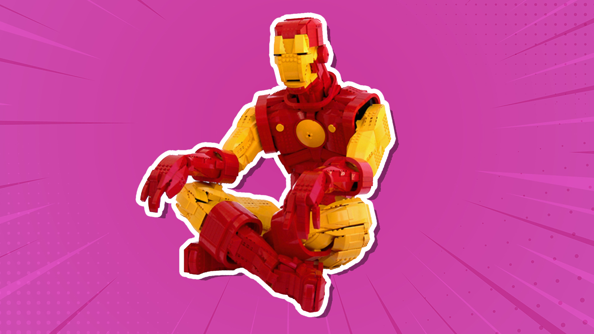 A massive LEGO Iron Man