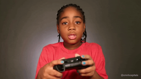 a boy playing a video game