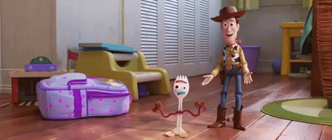 Woody and Fork in Toy Story 4