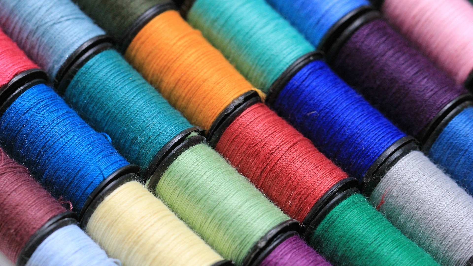 A selection of coloured threads