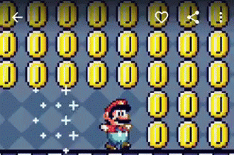 Mario collecting coins