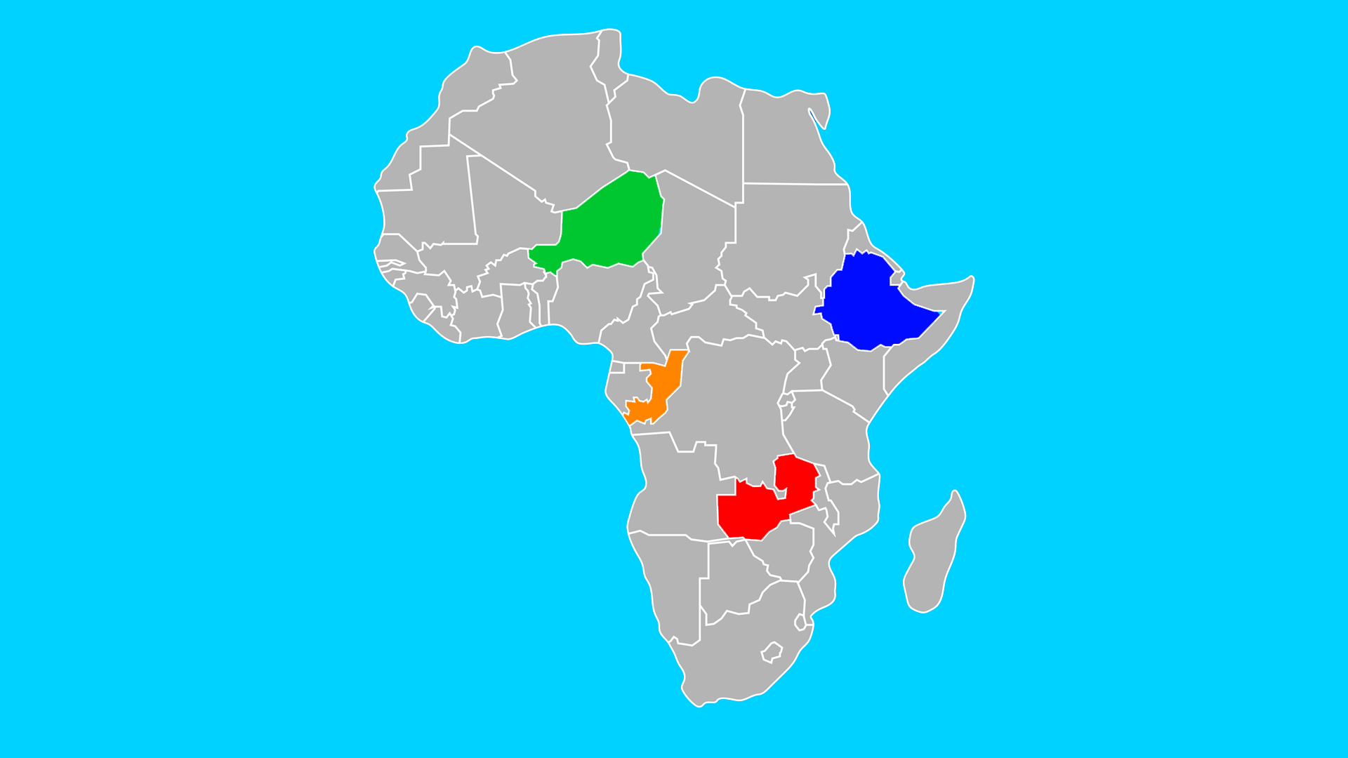 A map of Africa, but where is the Republic of Congo?