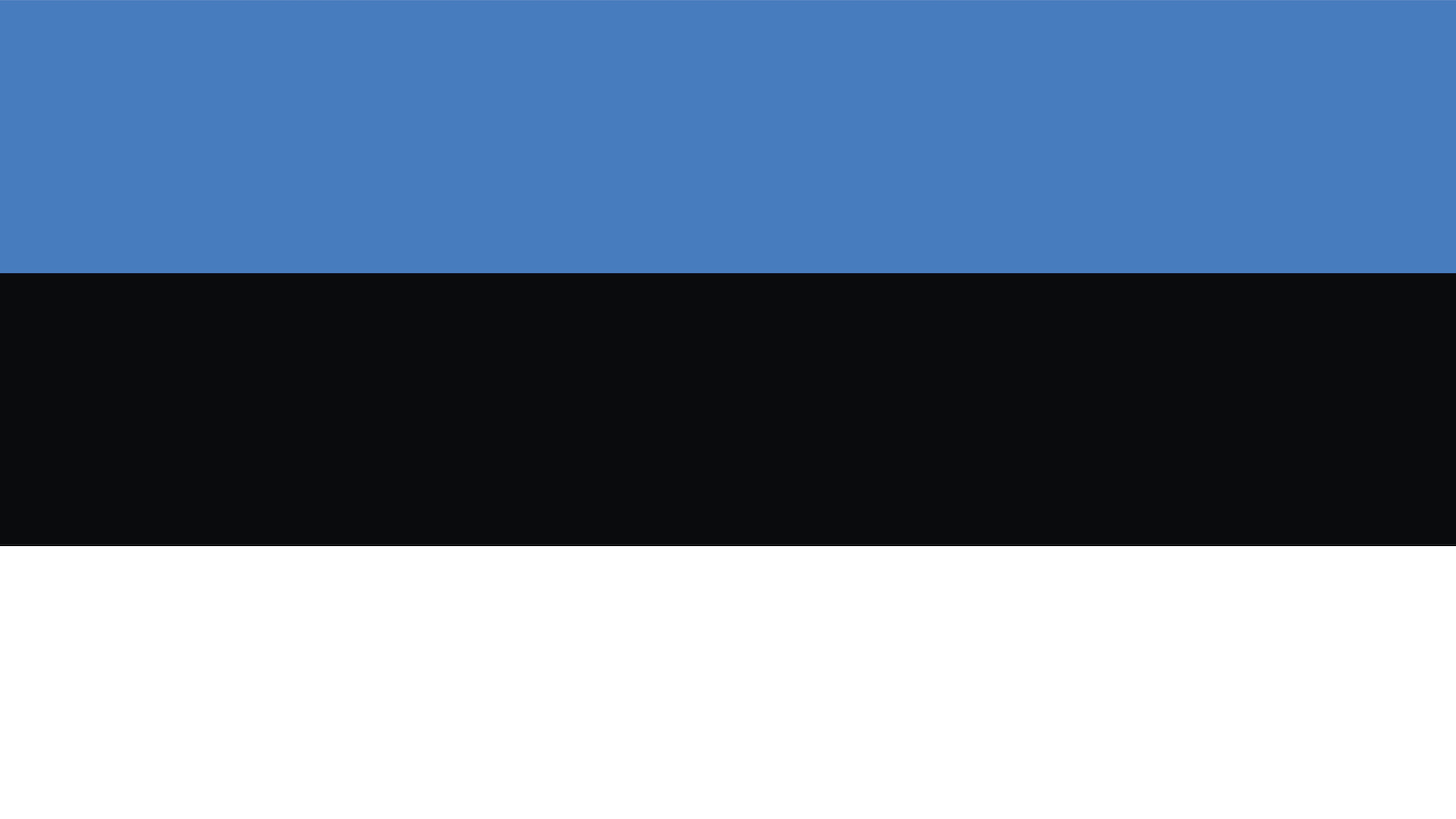 A blue, black and white striped flag