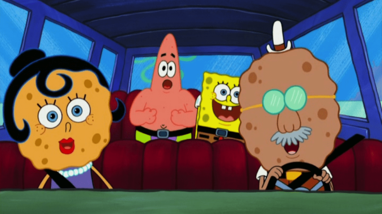 SpongeBob's parents with SpongeBob and Patrick