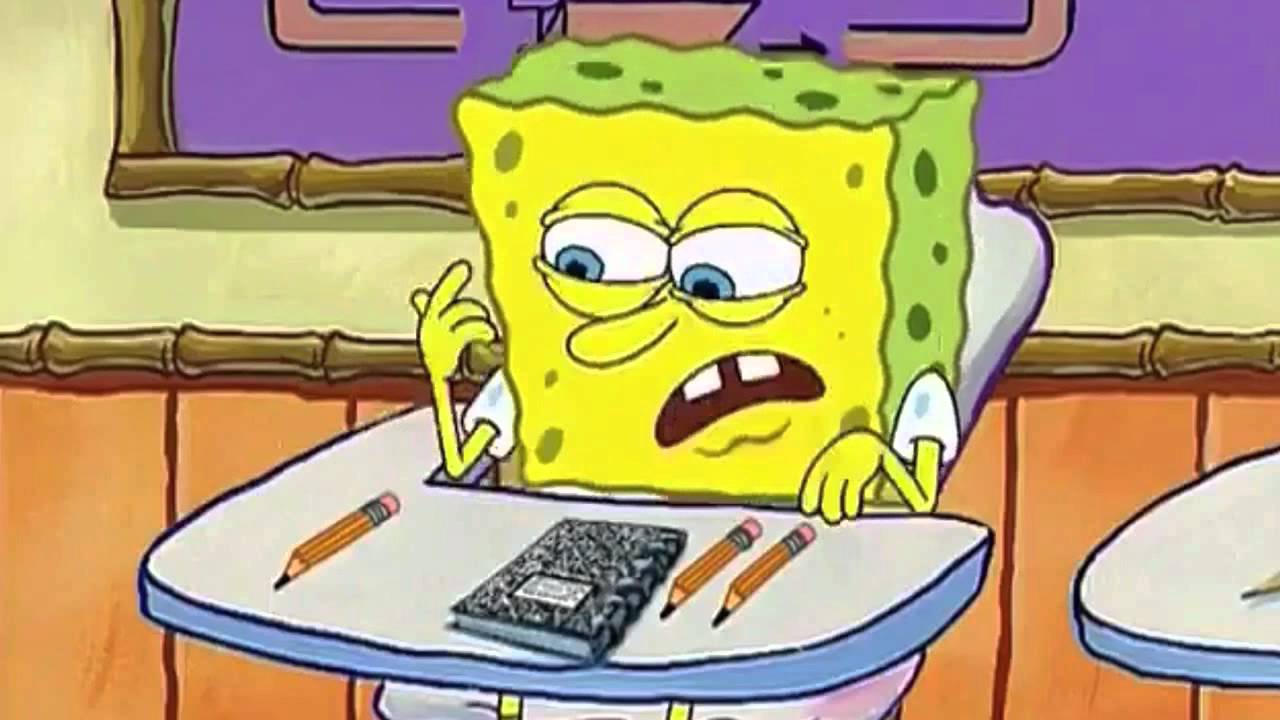 SpongeBob SquarePants takes an exam