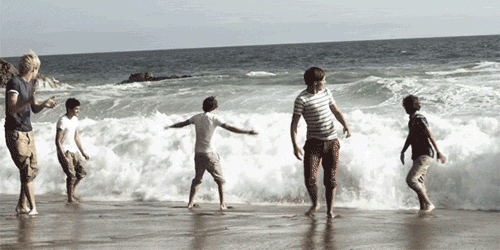 One Direction at the seaside