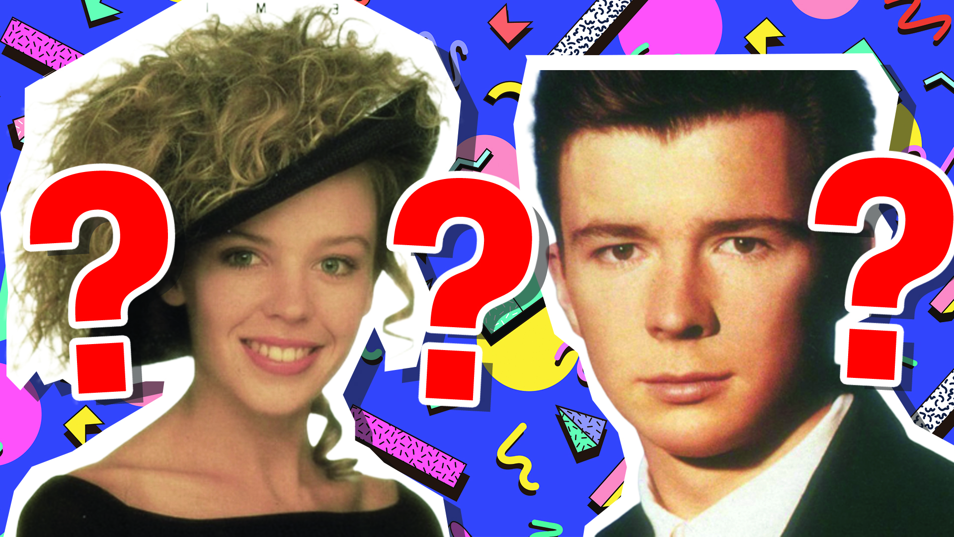Kylie Minogue and Rick Astley