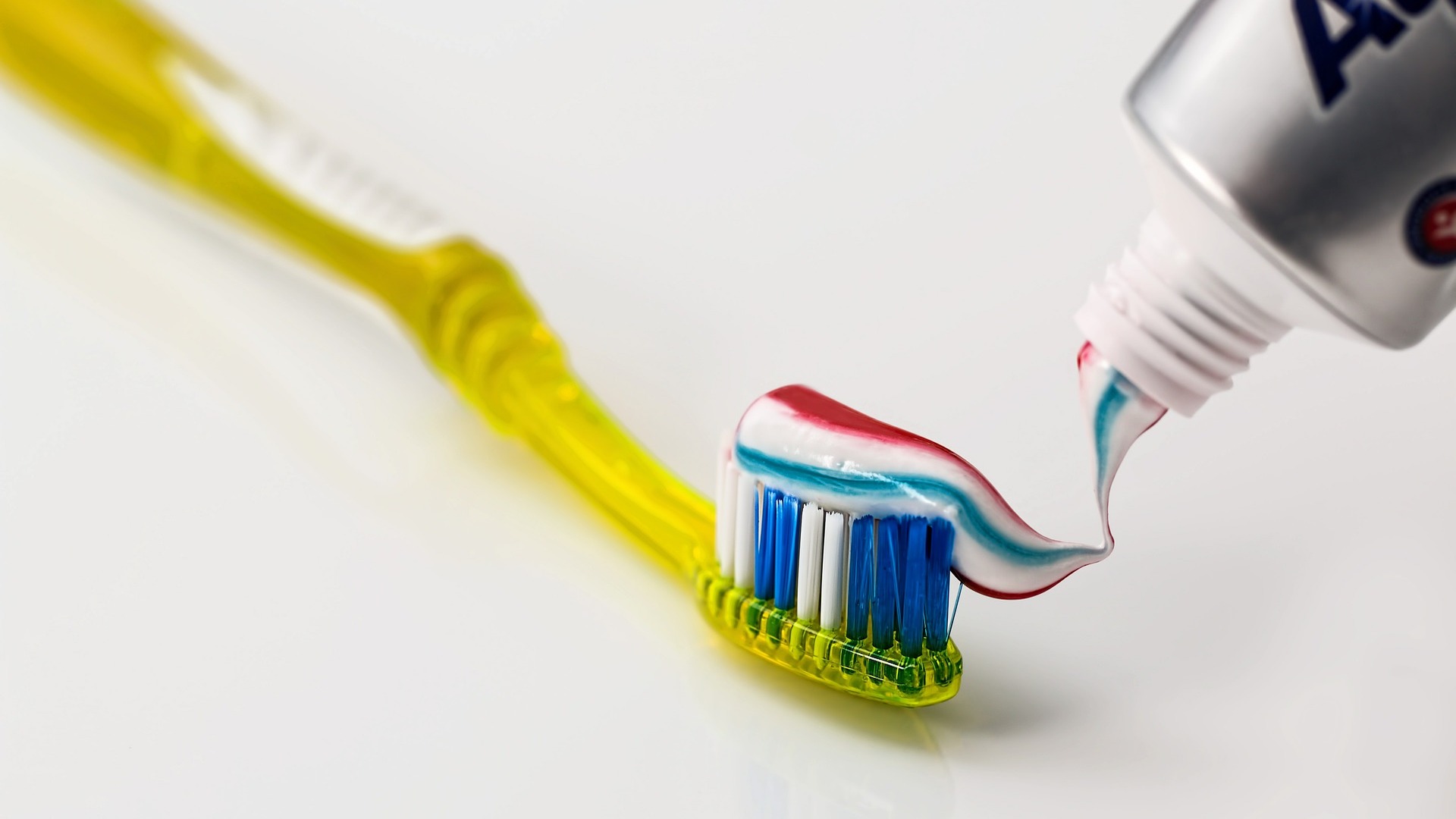 A toothbrush and toothpaste