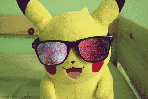 Pikachu wearing amazing sunglasses