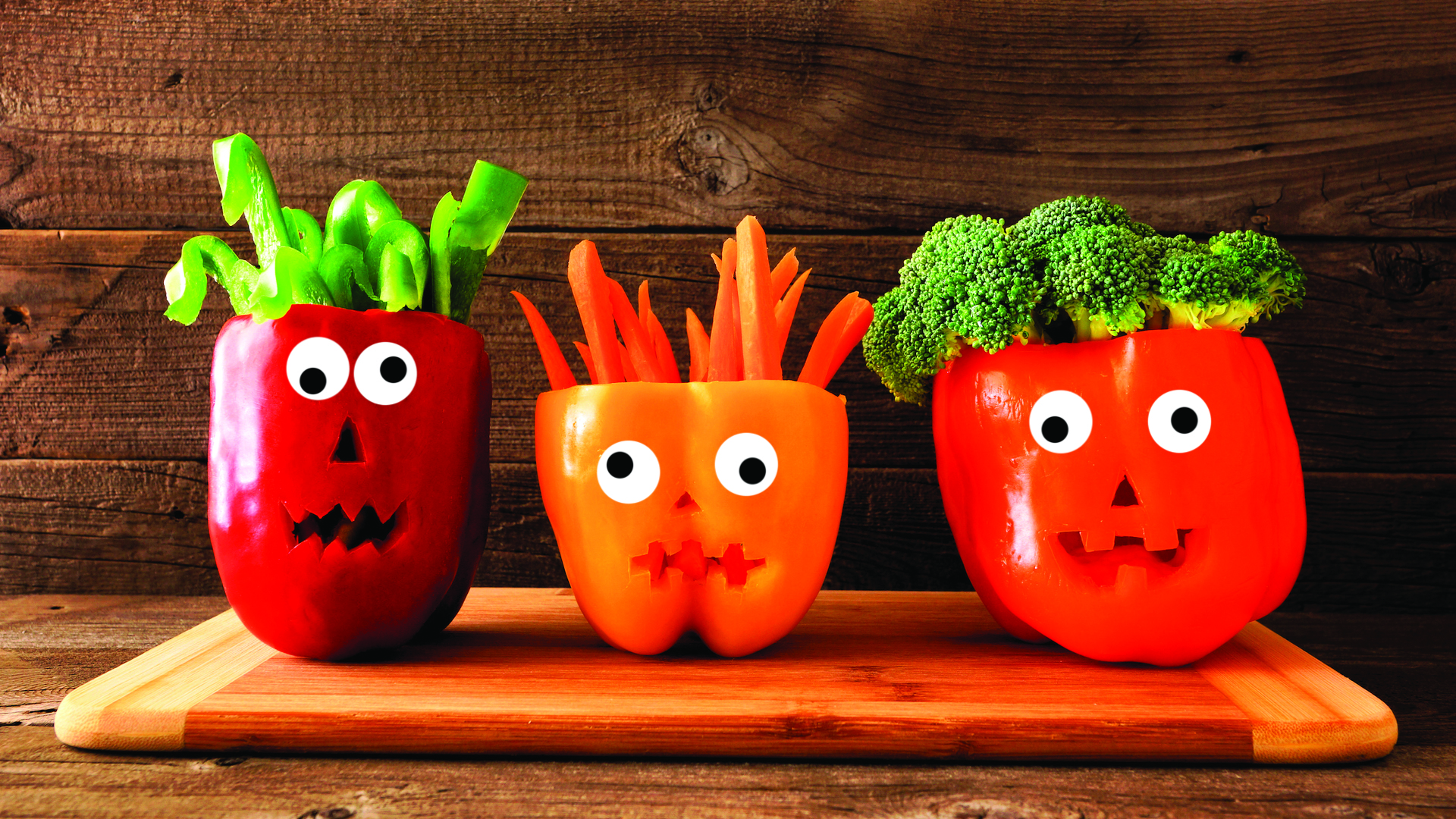Scary Halloween vegetable treats