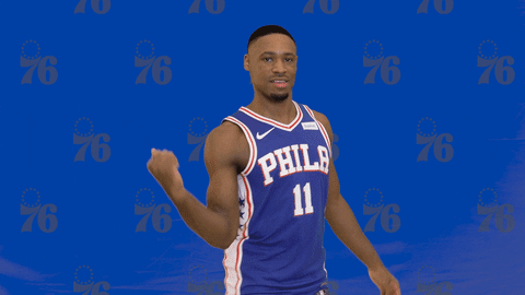 Philadelphia 76ers' Demetrius Jackson dancing