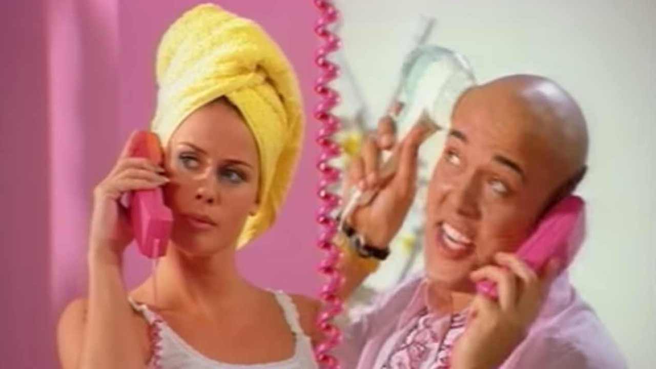 A scene from the Barbie Girl video