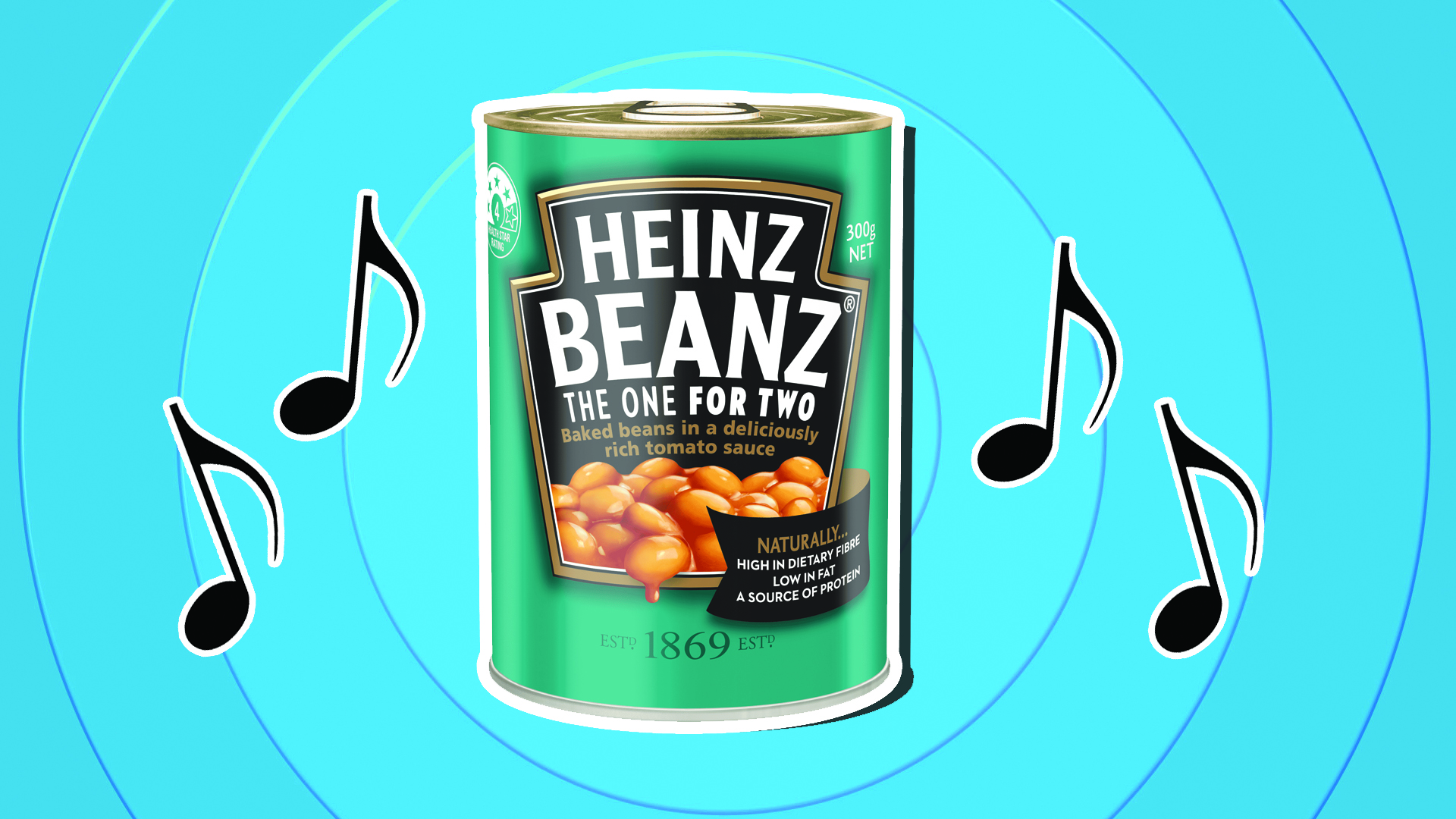 A can of Heinz Baked Beans