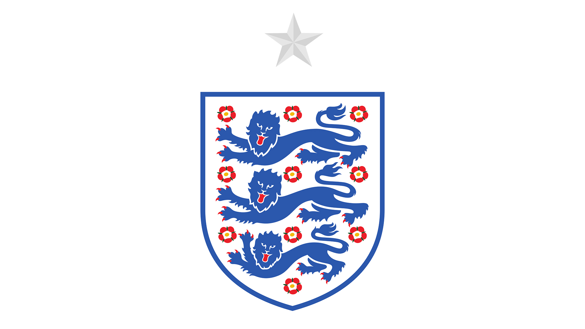 England's football shirt bearing the Three Lions badge and a silver star