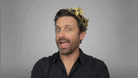 A man wearing a crown