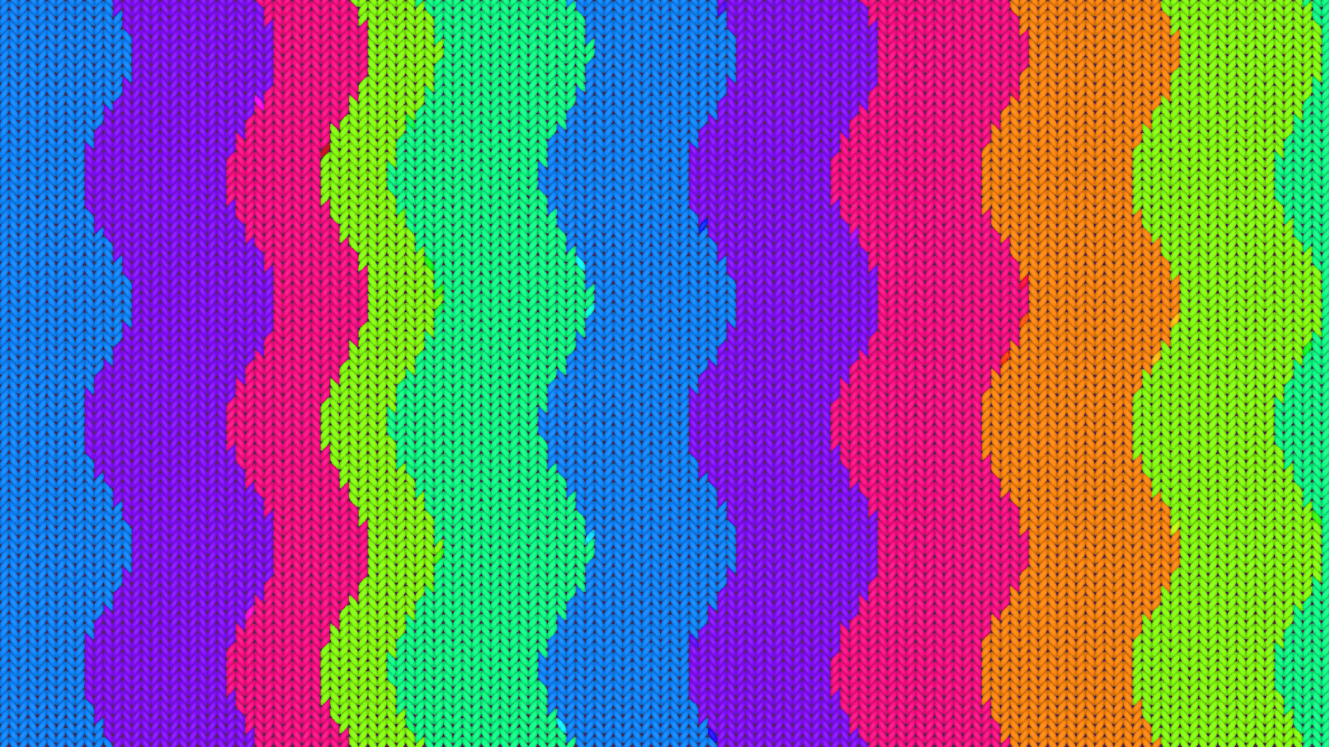 A colourful knitted pattern