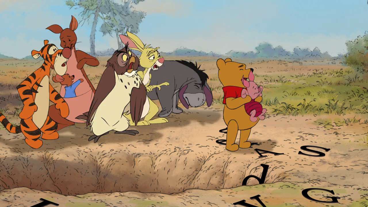 A scene from the 2011 Winnie the Pooh movie