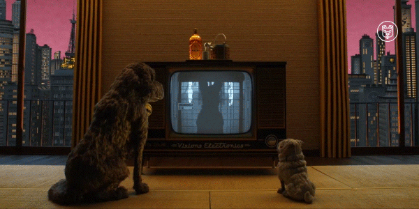 A scene from Isle of Dogs