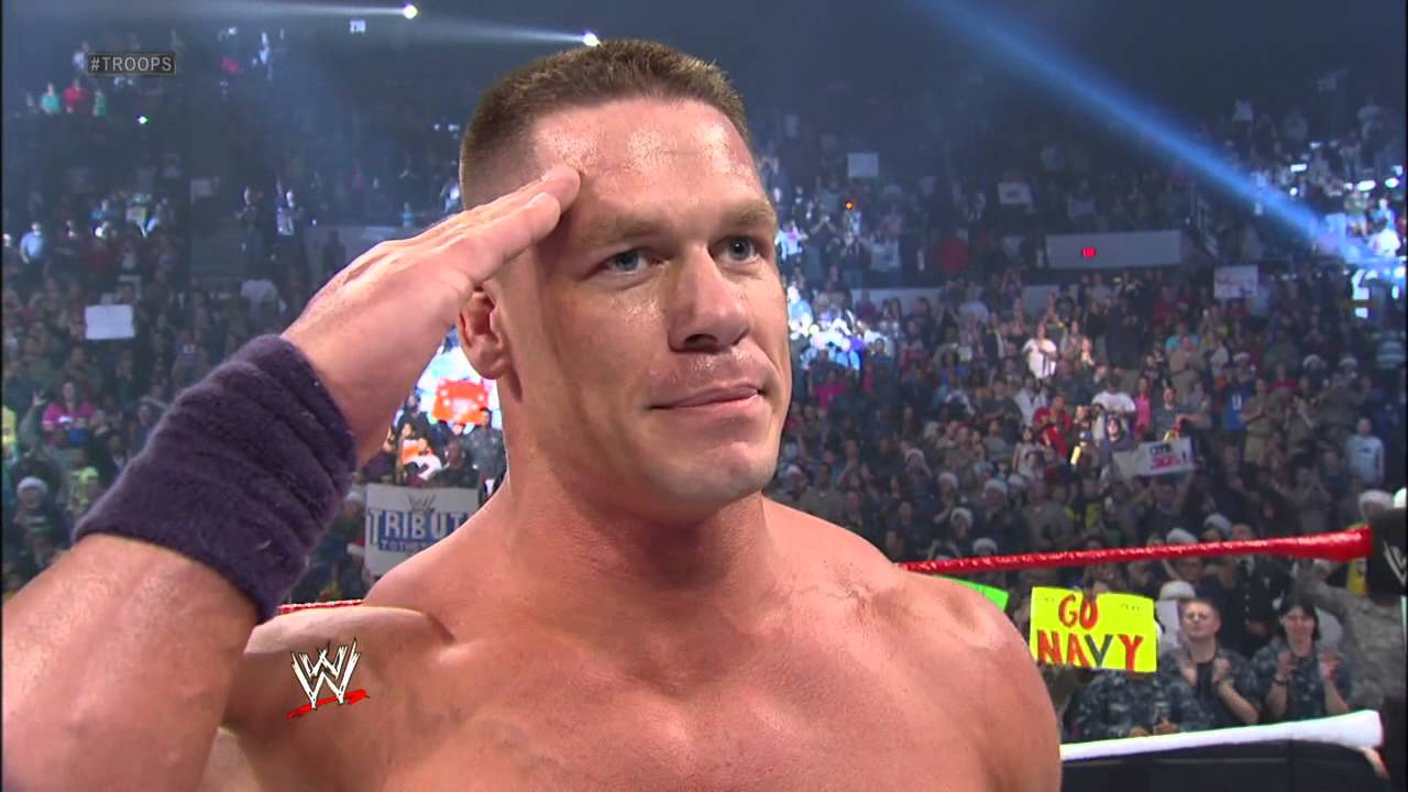 John Cena salutes the troops