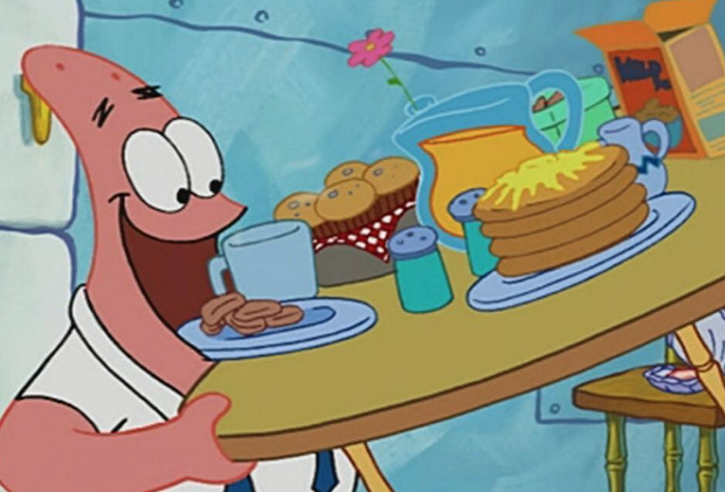 Patrick eating 