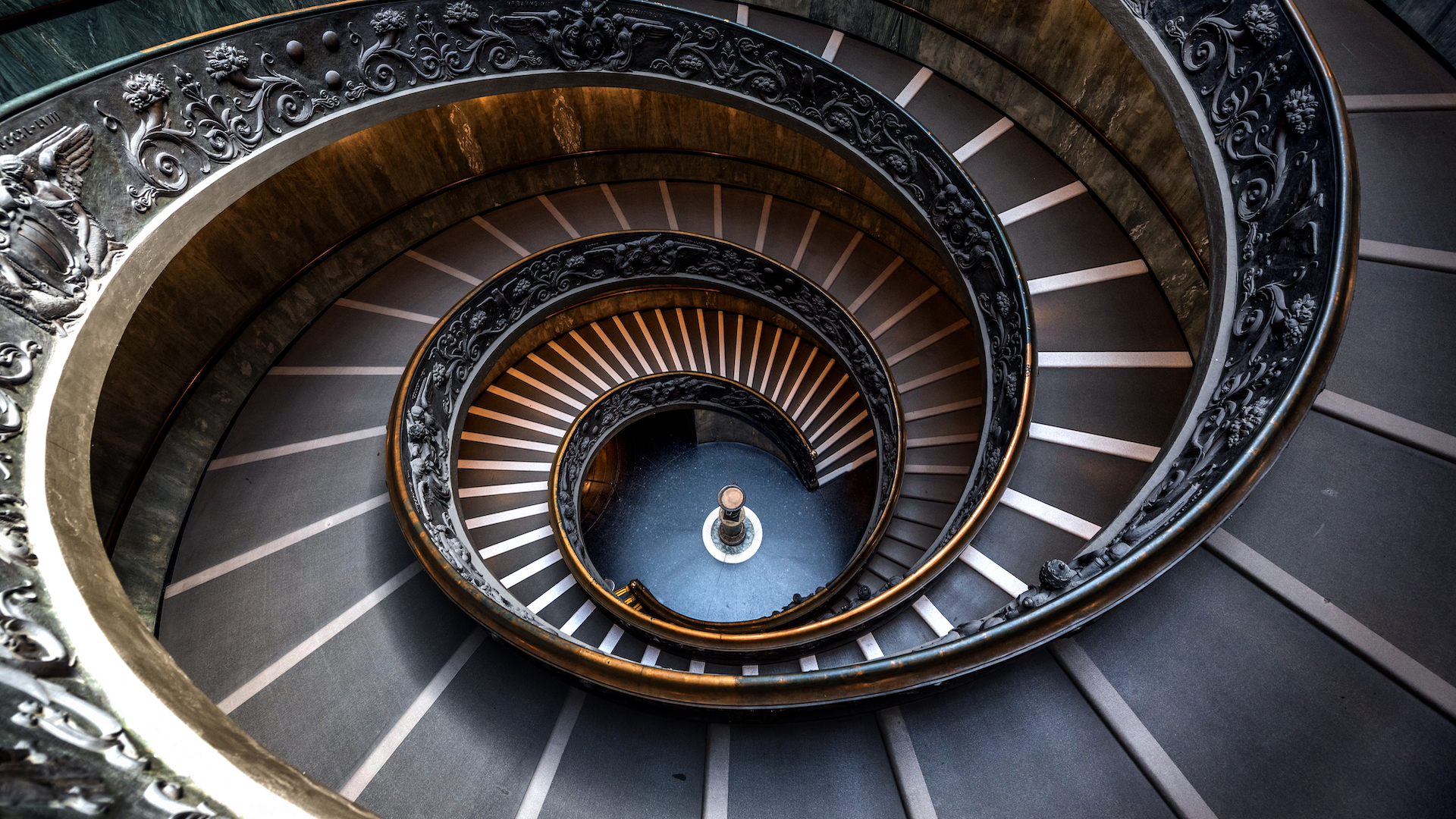 A spiral staircase 