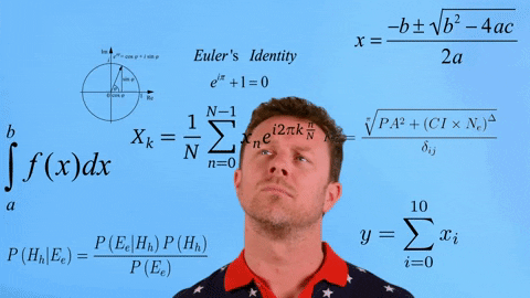 A man considering a maths problem