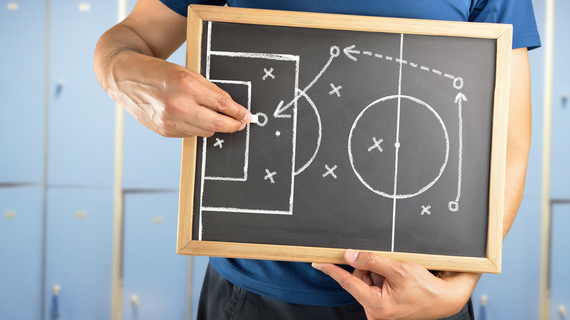 A football manager's tactics board