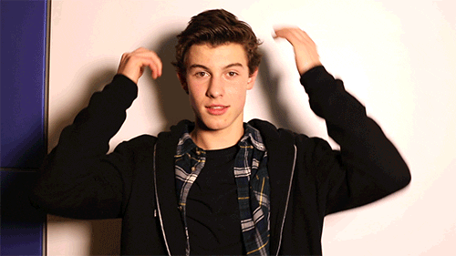 Shawn Mendes combing his hair