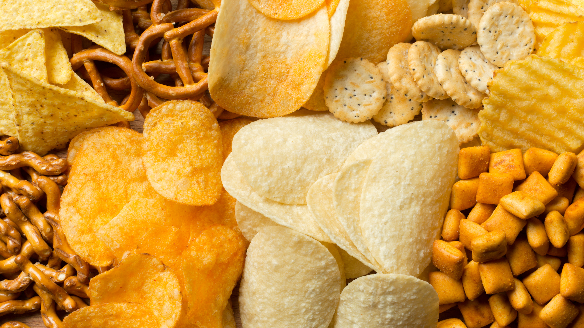 A selection of salty snacks 