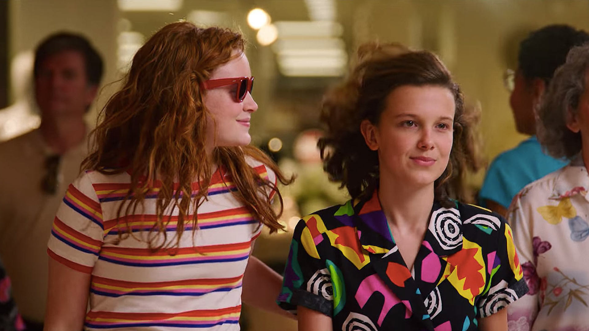 Max and Eleven just hanging out at the mall