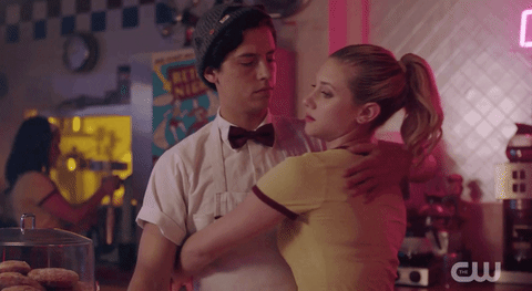 Jughead and friend in the diner