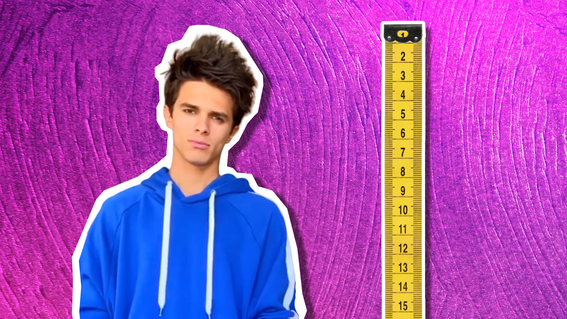 Brent Rivera and a tape measure
