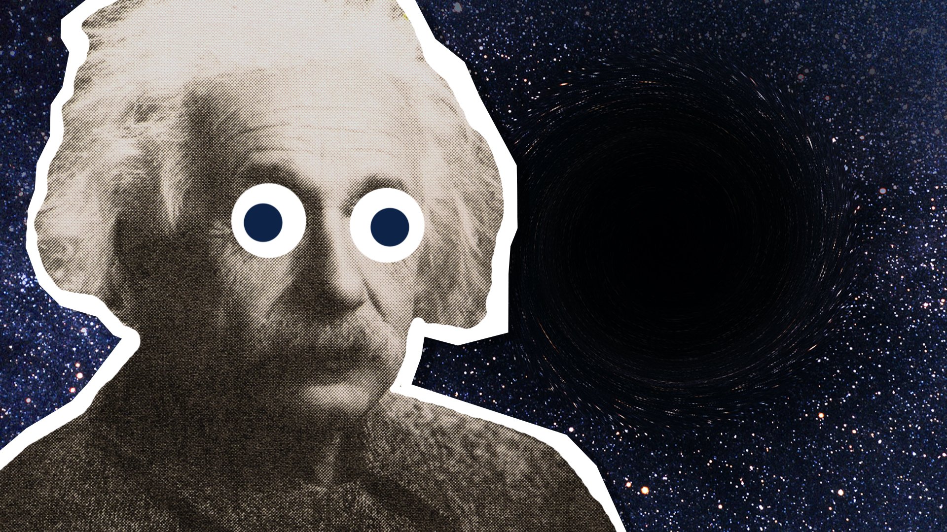Albert Einstein and a black hole