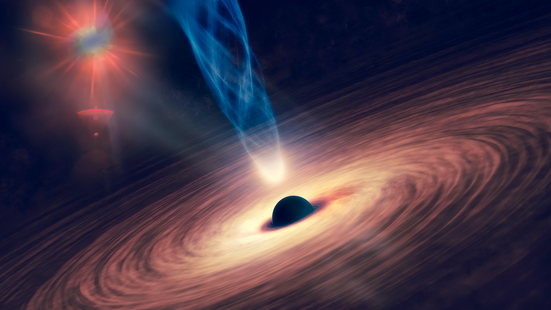 Black hole with nebula 