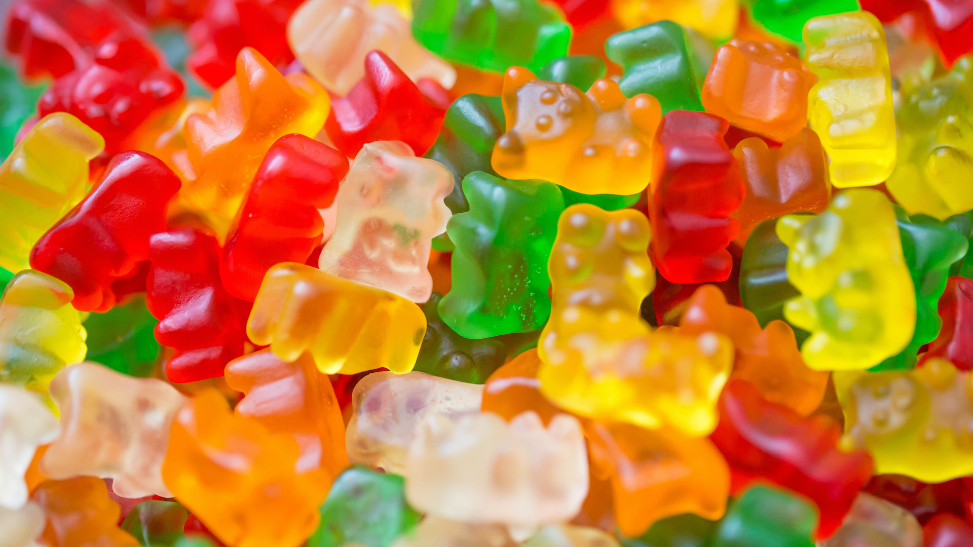 A pile of gummy bears