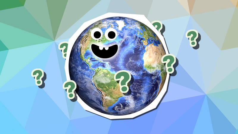 Plaent Earth with a friendly face asks "where on Earth is Japan?"