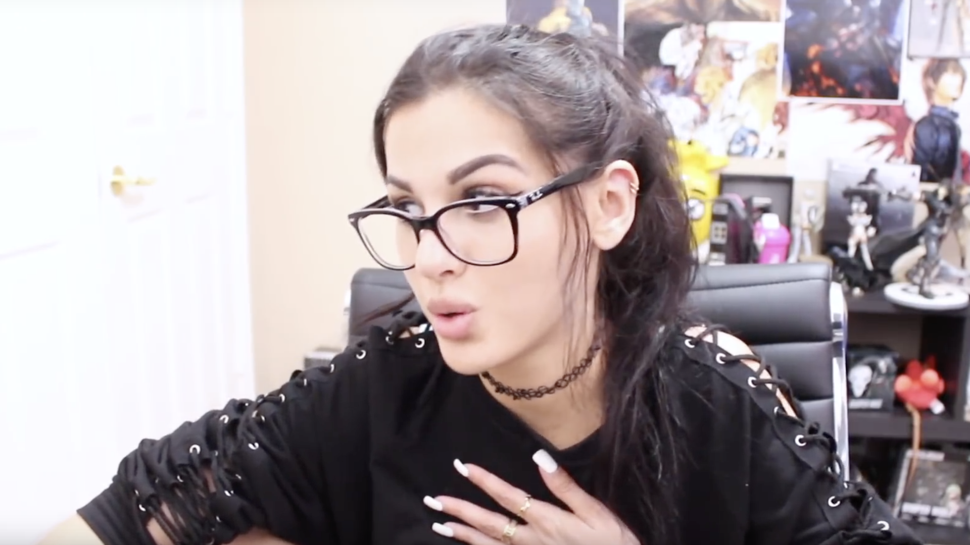SSSniperwolf on her YouTube channel