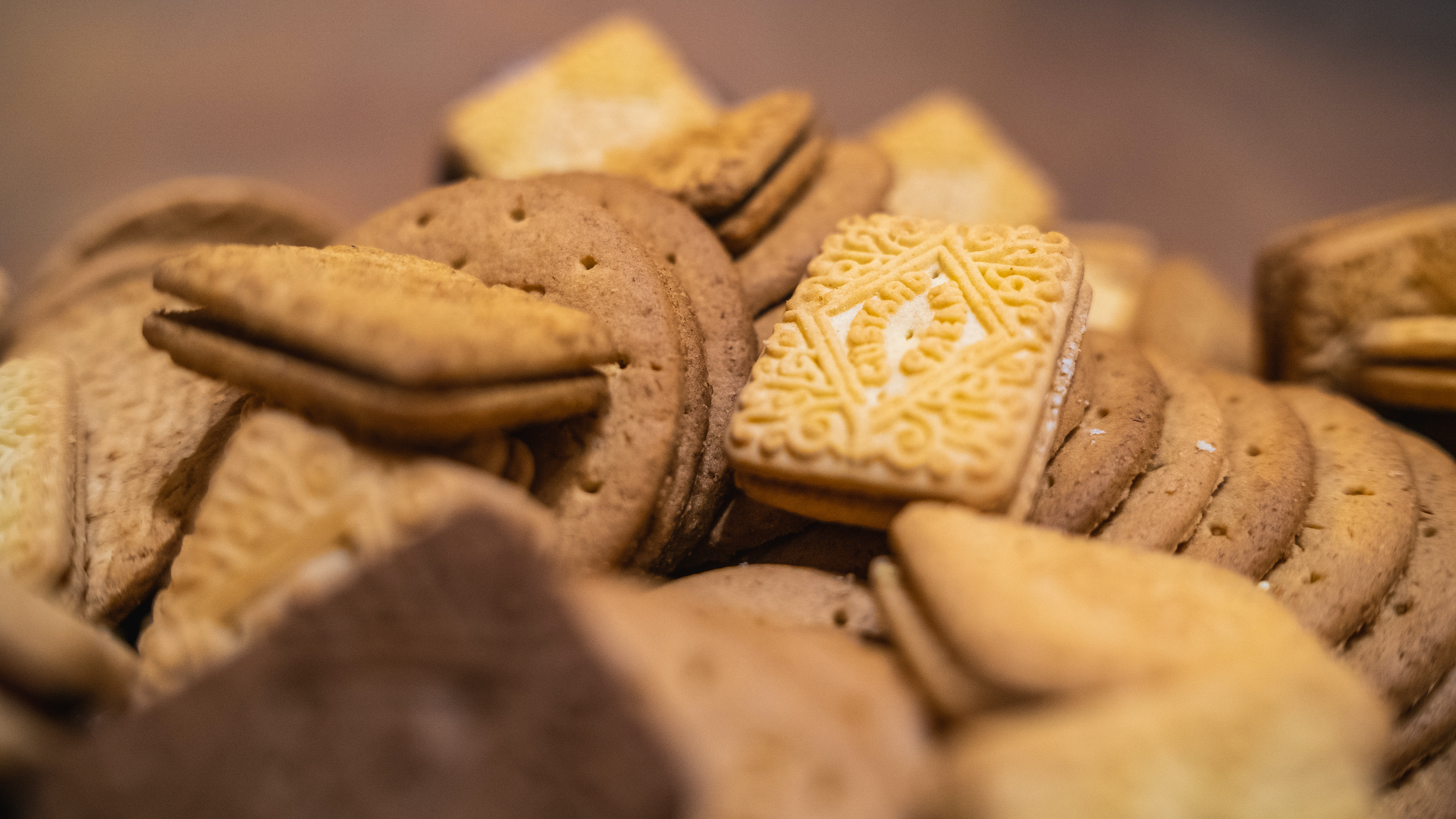 A pile of delicious biscuits