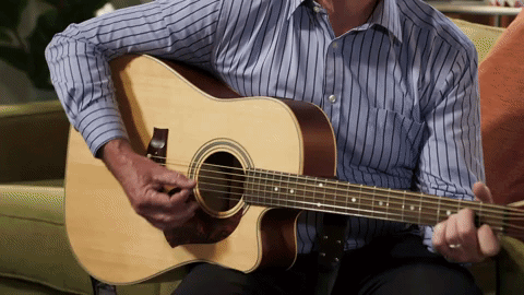 Karl Kennedy plays the guitar in Neighbours 