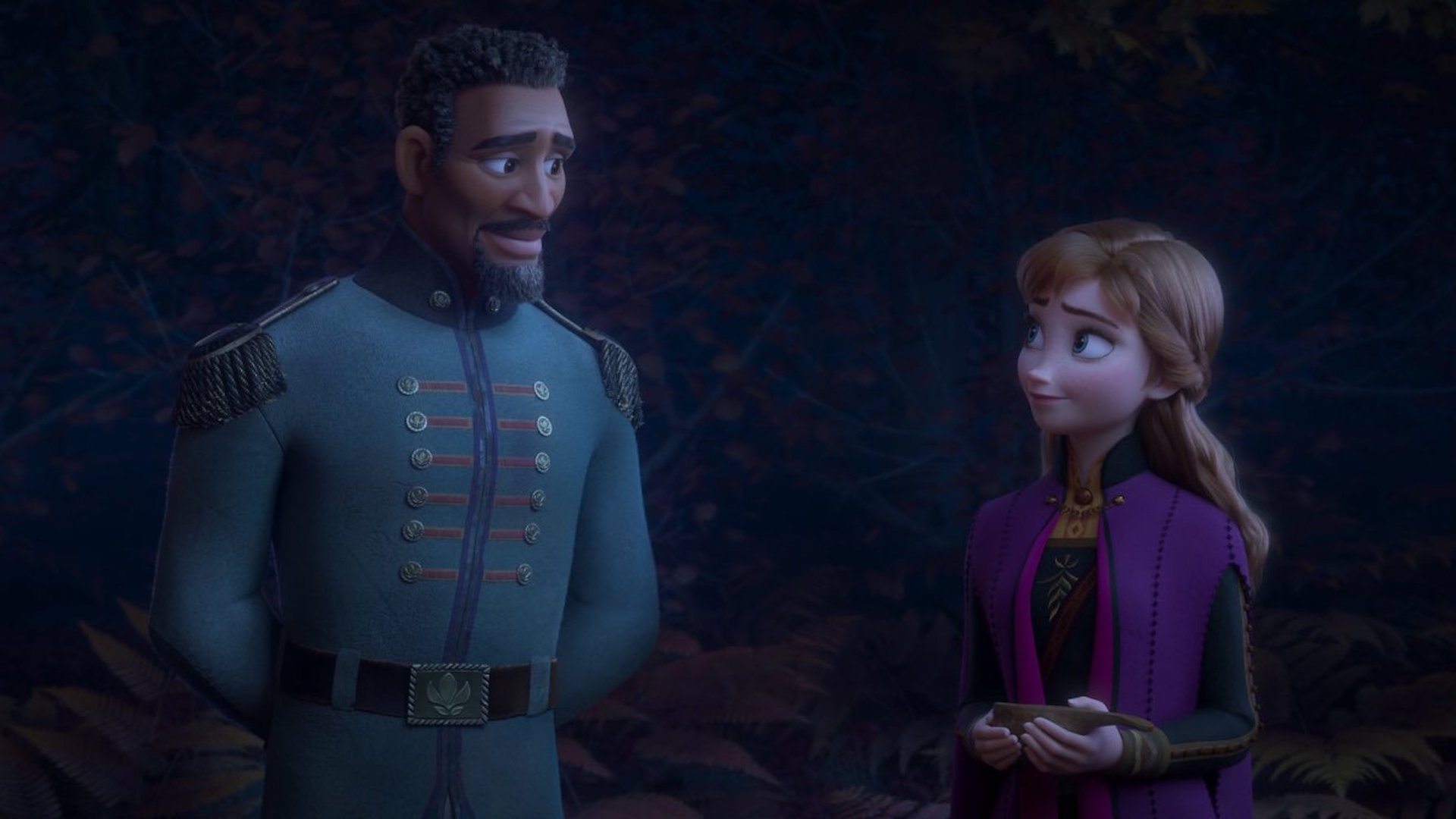 Anna meets a soldier in the Enchanted Forest