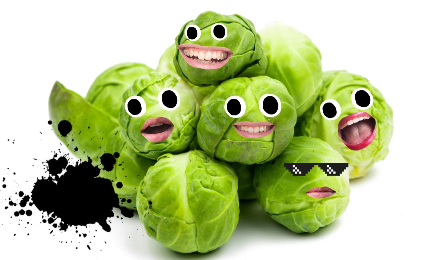 Smiling brussels sprouts