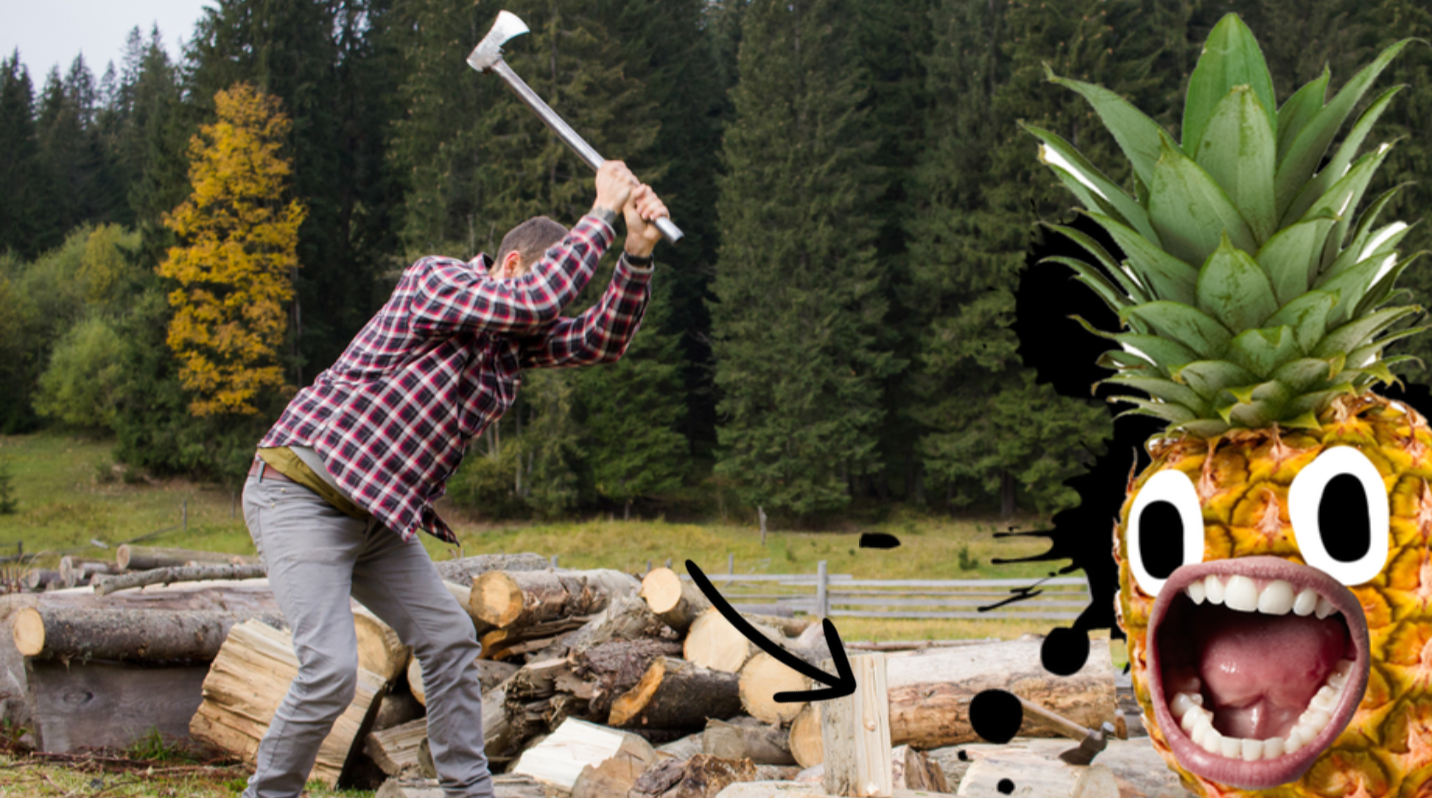 Man chopping wood