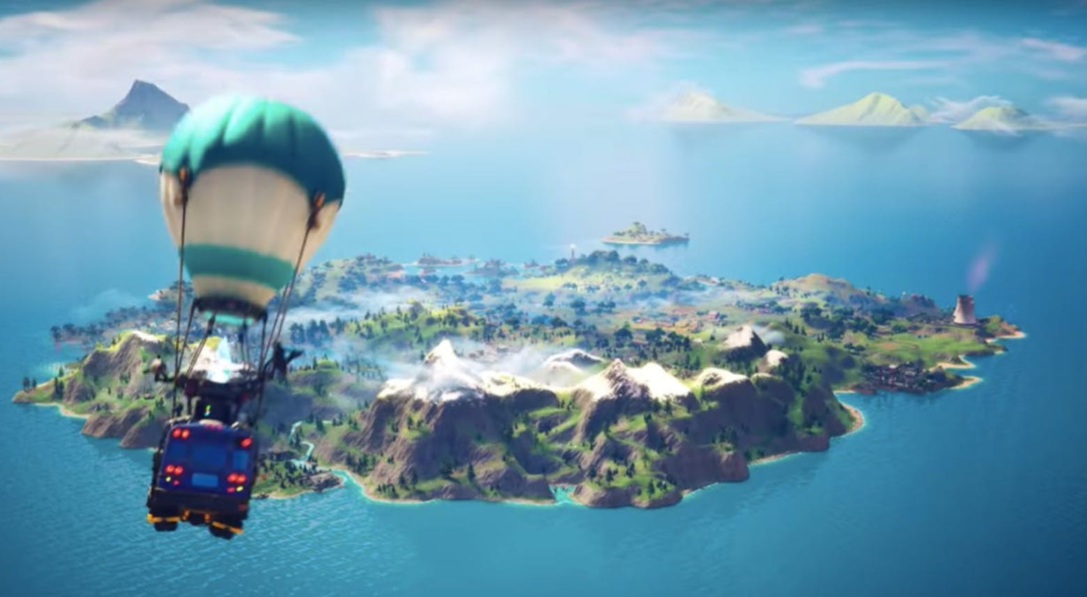 An overview of the Fortnite island
