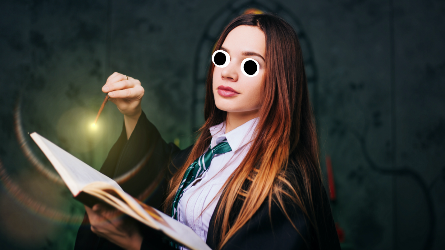 A student casting a spell