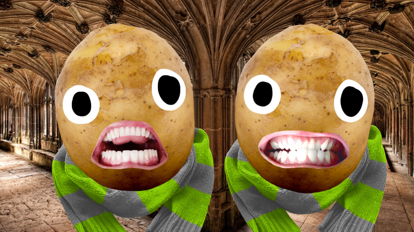Two potatoes up to no good
