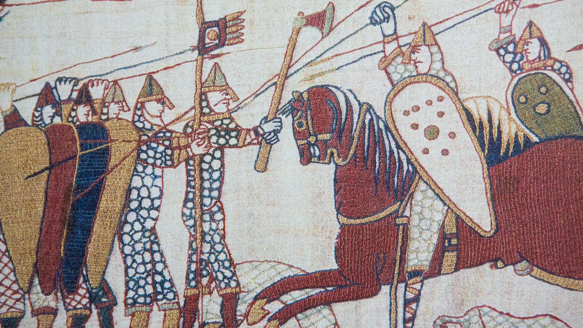 Detail of the Bayeux Tapestry, depicting the Battle of Hastings