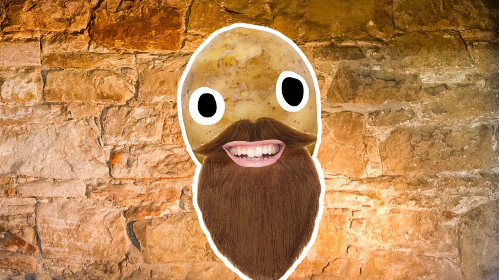 A bearded potato