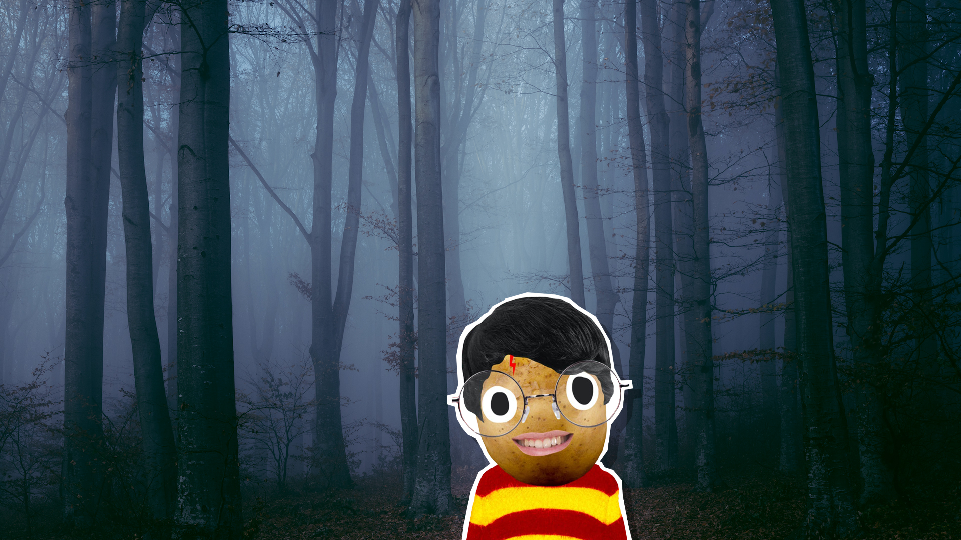 Harry in a spooky forest