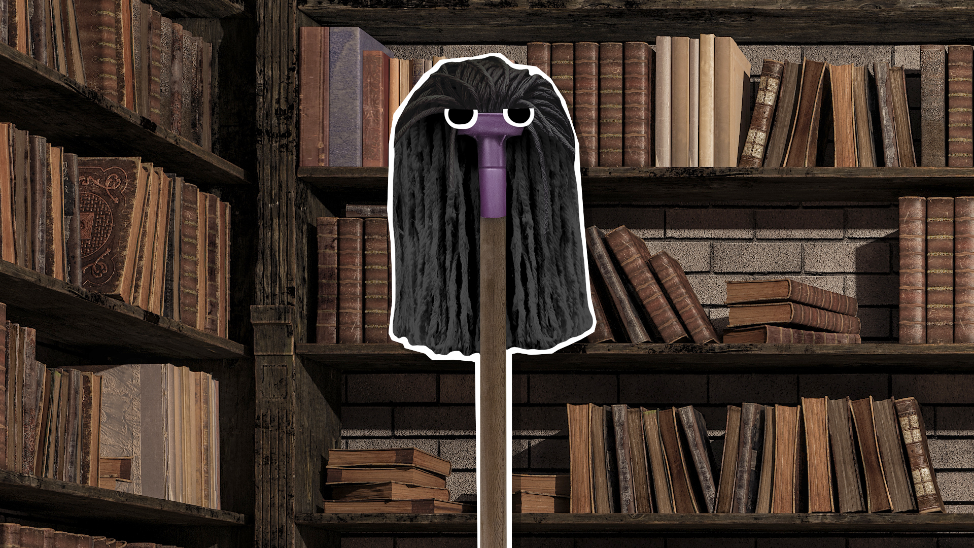 Snape in a library