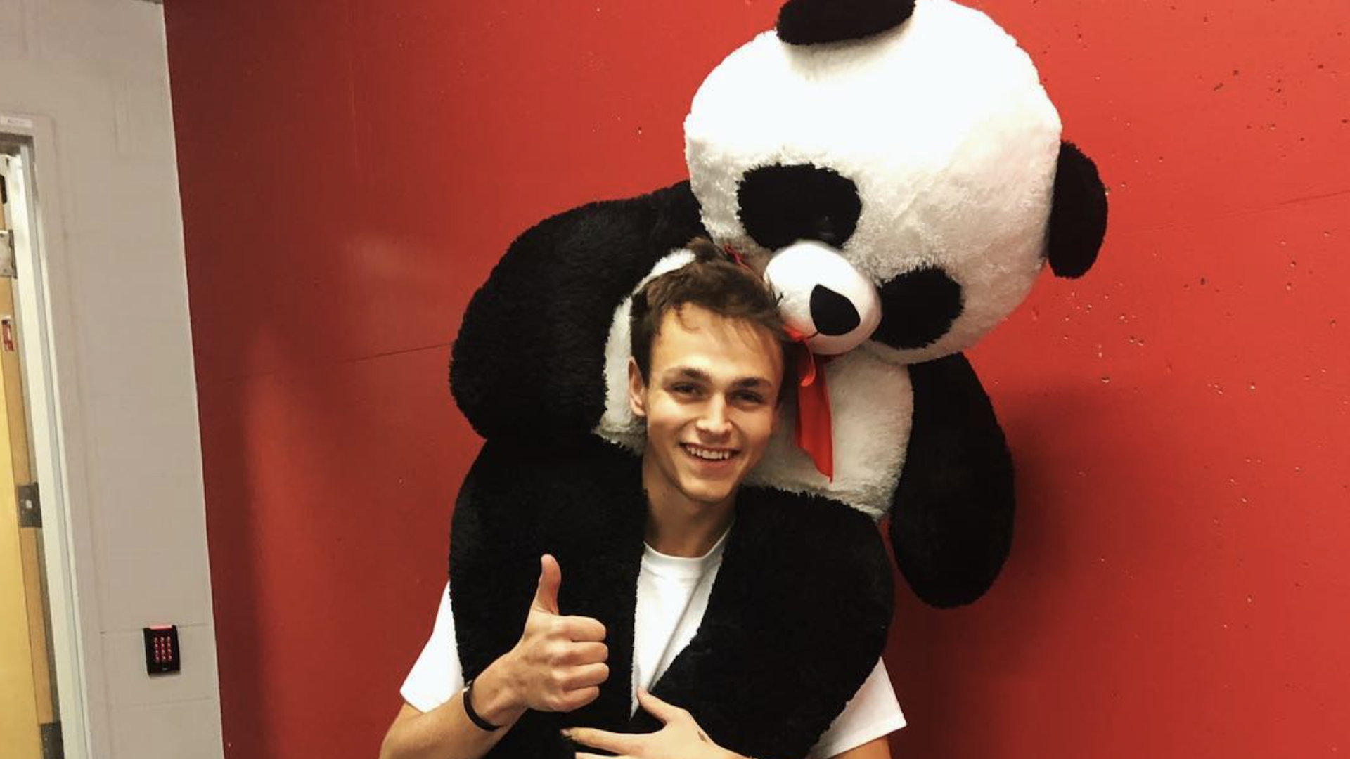 Jonah Marais and a panda